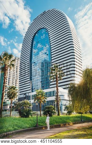 Batumi, Georgia. October 02, 2021: Office Of Justice And Complex Cortyard By Marriott