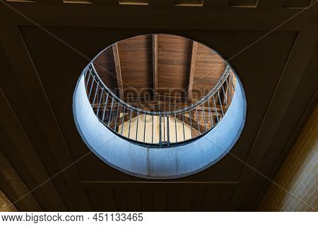 Jaworzyna Slaska, Poland - April 2021: Platform Of Railway Station In Jaworzyna Slaska