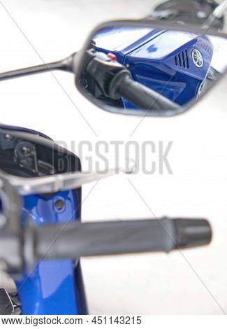 Motorcycles In The Showroom Yamaha Shop. Yamaha R7 Motorcycle. Selective Focus.