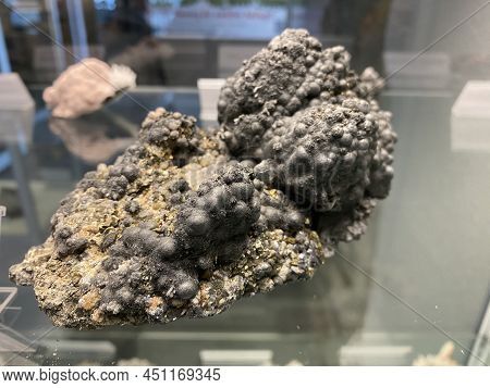 Plumosite, Calcite, Galena Or Plumosit, Calcit, Bleiglanz (minerals And Crystals In The Exhibition M