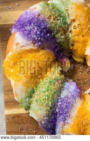 Homemade Colorful Sweet King Cake
