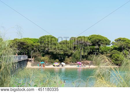 Cachucha Beach In Puerto Real, Cadiz. Andalusia, Spain. Europe.