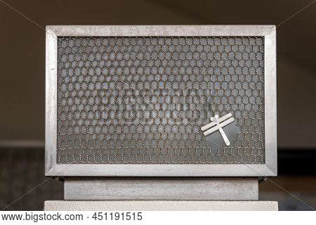 Detail Of The Decoration On A Vent At The Tanabe Art Museum In Matsue, Japan. The Decoration Simulat
