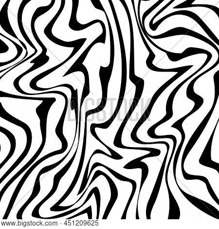 Print Abstract Stripes Zebra Glitch Isolated Background
