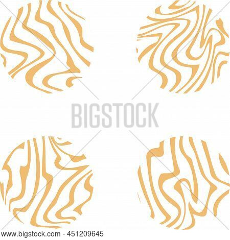 Print Abstract Stripes Zebra Glitch Isolated Set