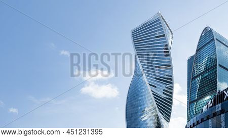 Moscow, Russia - September 18, 2021. Evolution Tower Of Moscow International Business Center Mibc On