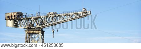 Shipbuilding Crane In Historical Clydebank Glasgow Scotland