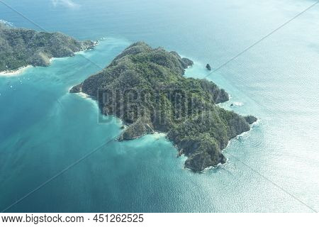 Tortuga Island, Costa Rica, Tropical Paradise For Traveling With Turquoise Blue Water