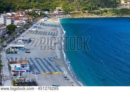 Beach in Ruffo di Scilla in Calabria region, Italy