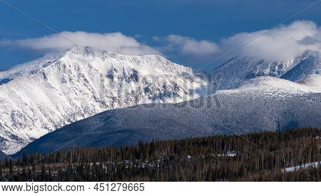 Mid Winter On 13,307 Foot James Peak In North Central Colorado. \nthe High Mountain  Peaks That Are 