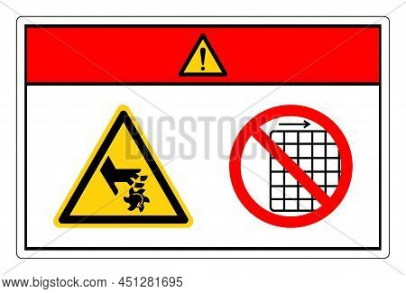 Dager Cutting Of Fingers Rotating Blade Do Not Remove Guard Symbol Sign, Vector Illustration, Isolat