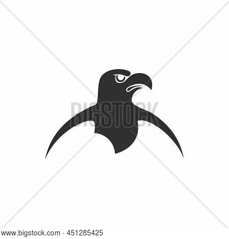 Simple Eagle Head Vector Logo Design. Stock Vector Illustration Isolated