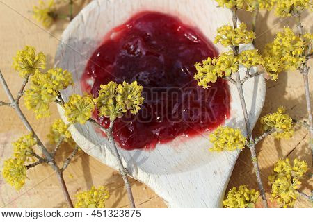 Cornel Cherry Blossoms And Cornel Cherry Marmalade