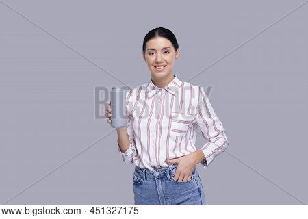 Girl Holding Tin Can Girl With Beer Bottle In Hands. Alcohol Drink Can Isolated