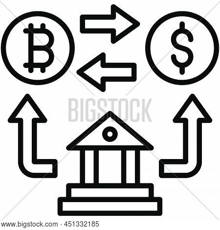 Centralized Exchange Icon, Blockchain Technology Related Vector Illustration