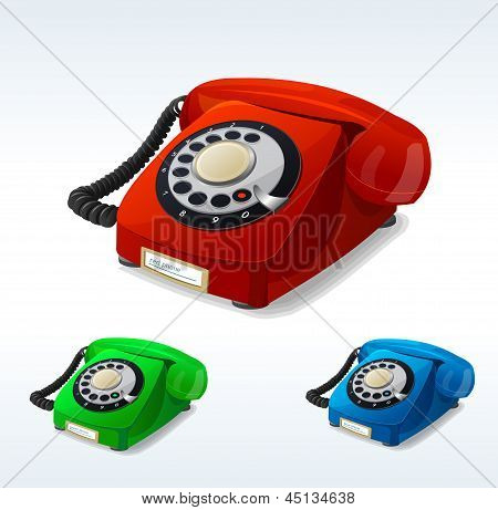 Vector old phones