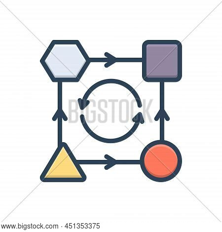 Color Illustration Icon For Transform Change Convert Modify Alter Transfer Transmute