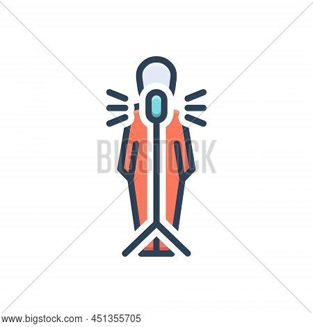 Color Illustration Icon For Vocal Vocalic Singer Artist Performer Microphone