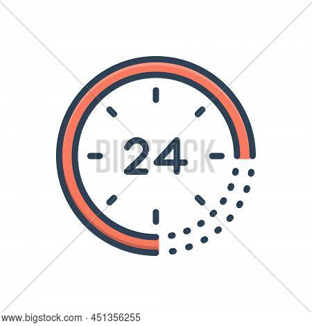 Color Illustration Icon For Hrs Duration Accessibility Efficacy Time Deodorant