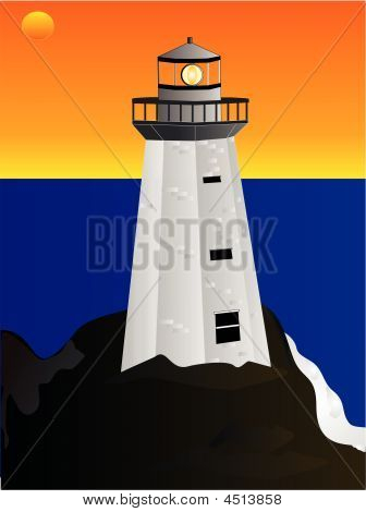 Ilustracja latarnia morska