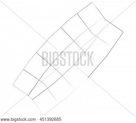 Mirrored, Tweaked Irregular Grid, Mesh, Grating And Lattice Geometric Vector Element, Pattern, Textu
