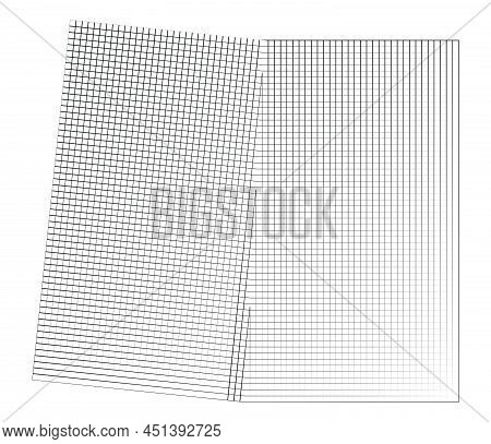 Mirrored, Tweaked Irregular Grid, Mesh, Grating And Lattice Geometric Vector Element, Pattern, Textu