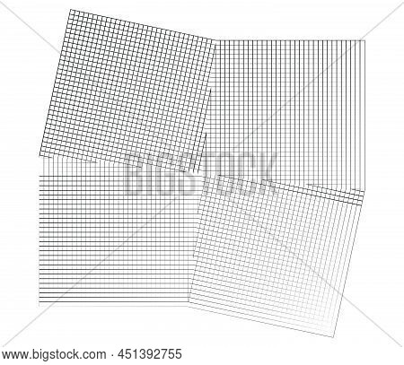 Mirrored, Tweaked Irregular Grid, Mesh, Grating And Lattice Geometric Vector Element, Pattern, Textu