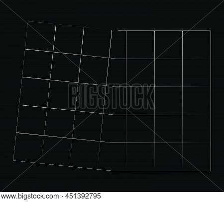 Mirrored, Tweaked Irregular Grid, Mesh, Grating And Lattice Geometric Vector Element, Pattern, Textu