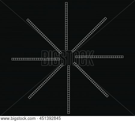 Mirrored, Tweaked Irregular Grid, Mesh, Grating And Lattice Geometric Vector Element, Pattern, Textu