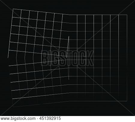 Mirrored, Tweaked Irregular Grid, Mesh, Grating And Lattice Geometric Vector Element, Pattern, Textu