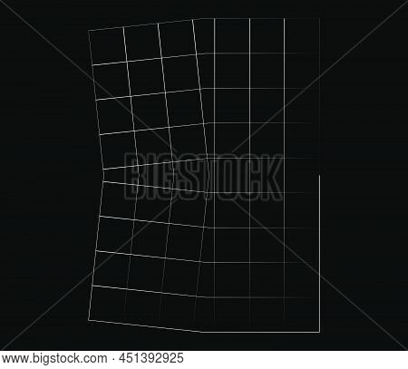Mirrored, Tweaked Irregular Grid, Mesh, Grating And Lattice Geometric Vector Element, Pattern, Textu