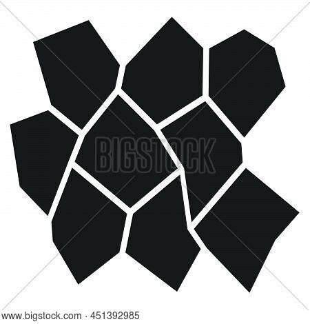 Stone, Rock, Pebble Wall Pattern, Texture. Construction, Building, Revetment Concept Illustration