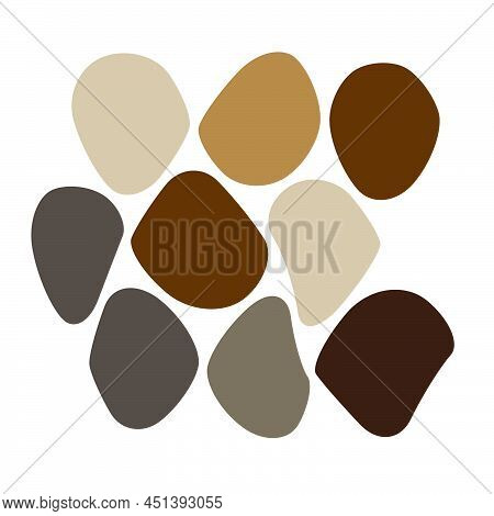 Stone, Rock, Pebble Wall Pattern, Texture. Construction, Building, Revetment Concept Illustration