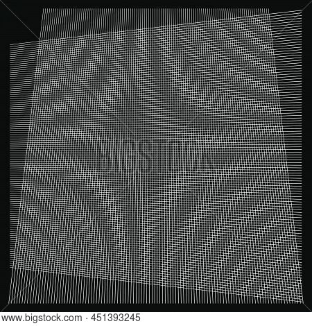 Abstract Random Grid, Mesh. Lattice, Grating And Grille Pattern With Oblique, Diagonal, Slanting Lin