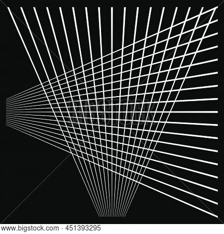 Abstract Random Grid, Mesh. Lattice, Grating And Grille Pattern With Oblique, Diagonal, Slanting Lin
