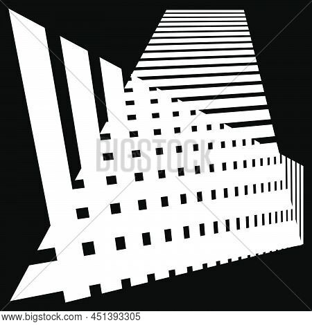 Abstract Random Grid, Mesh. Lattice, Grating And Grille Pattern With Oblique, Diagonal, Slanting Lin