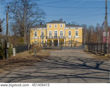 Former Hunting Palace Of The Donnersmarck Family In Kalety Zielona In Poland, Currently Being Renova