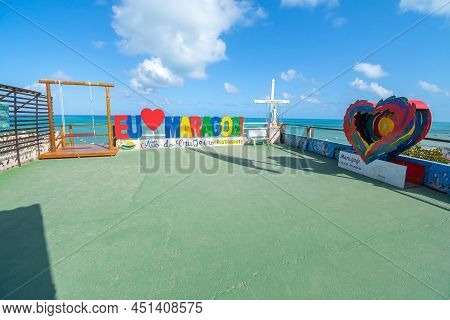 Maragogi, Al, Brazil - October 17, 2021: View Of Alto Do Cruzeiro Belvedere, Tourist Spot Of Maragog