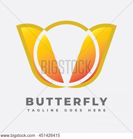 Butterfly W Logo Represents The Transforming W Logo Face. This Logo Is Suitable For Therapy Center, 