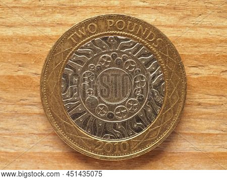 Two Pounds Coin Reverse Side, Currency Of The United Kingdom