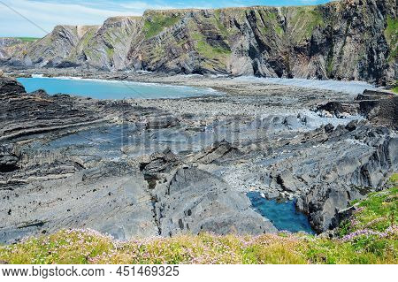 View Of Hartland Quay, Bideford In North Devon