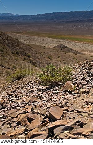 Elevated Shot Of The Valley In Natural Reserve El Leoncito, Located In The Province Of San Juan, Arg