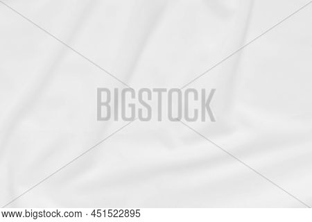 Abstract And Soft Focus Wave Of White Fabric Background, White Texture And Detail