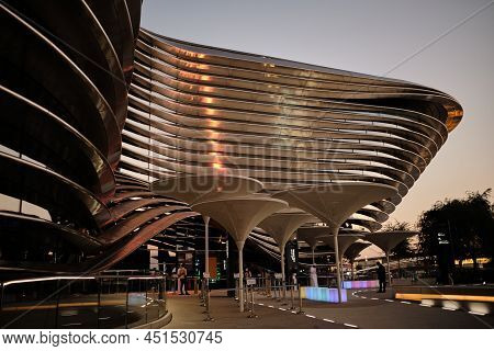 Dubai, United Arab Emirates - January 12, 2022: Alif, Mobility Pavilion At Dubai Expo 2020