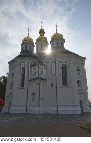 Ancient Ukrainian Orthodox Church. Ukrainian Baroque Architecture.