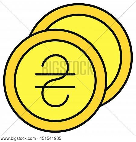 Hryvnia Icon, Ukraine And Ukrainians Related Vector Illustration