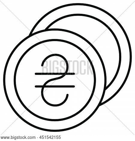 Hryvnia Icon, Ukraine And Ukrainians Related Vector Illustration