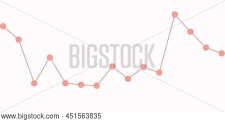 Line Graph Line Icon Vector. Business Growth Success Chart. Line Graph Sign. Finance Report, Statist