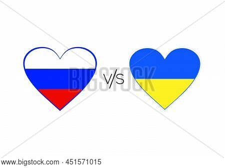 Russia Vs Ukraine Love Flag And Supporter Design