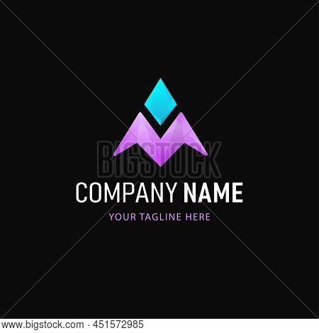 Arrow Logo Design. Gradient Style Abstract Logo